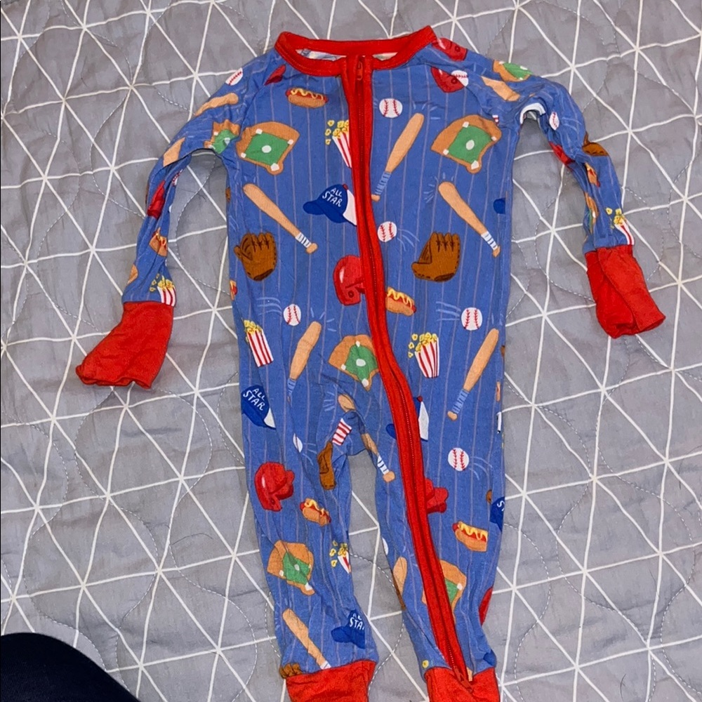 Little sleepies Baseball One Piece
